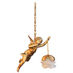 French Turn of the Century Angel Light