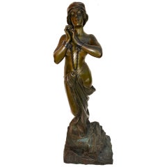 Large French 19 th century bronze by  EMMANUEL VILLANIS