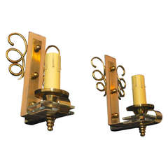 Elegant pair of  Sconces by Jules Leleu