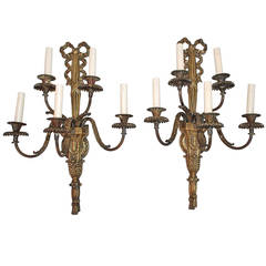 Large Pair of French Bronze Sconces Louis XV Style ( with one more pair )