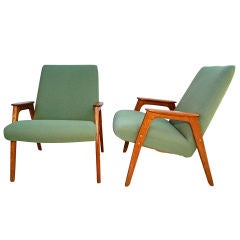 Pair of 1950 Dutch Lounge  Chairs