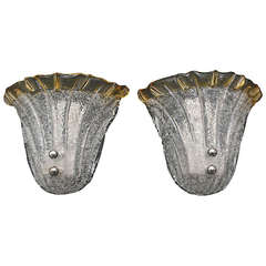 Antique Pair of Murano Sconces