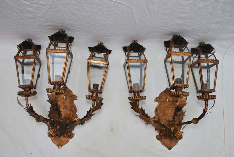 we have over three thousand antique sconces and over one thousand antique lights, if you need a specific pair of sconces or lights, use the contact dealer button to ask us, we might have it in our store
we also have our own line of wrought iron