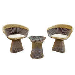 Antique set  by  warren platner    ( chairs and table )