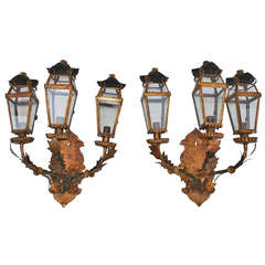 Used Pair of Italian Outdoor/Indoor Sconces