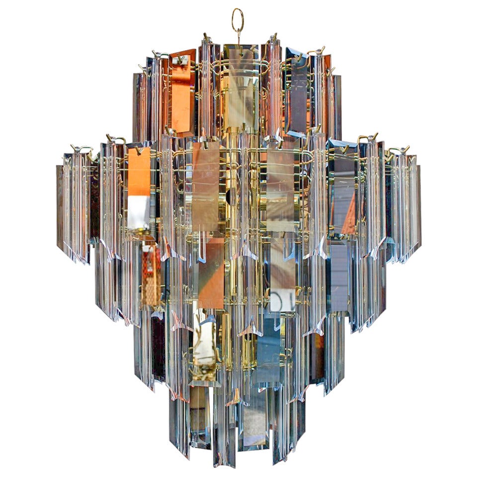 large glass and lucite  light/chandelier