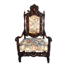 Antique French 19 th century throne chair 7