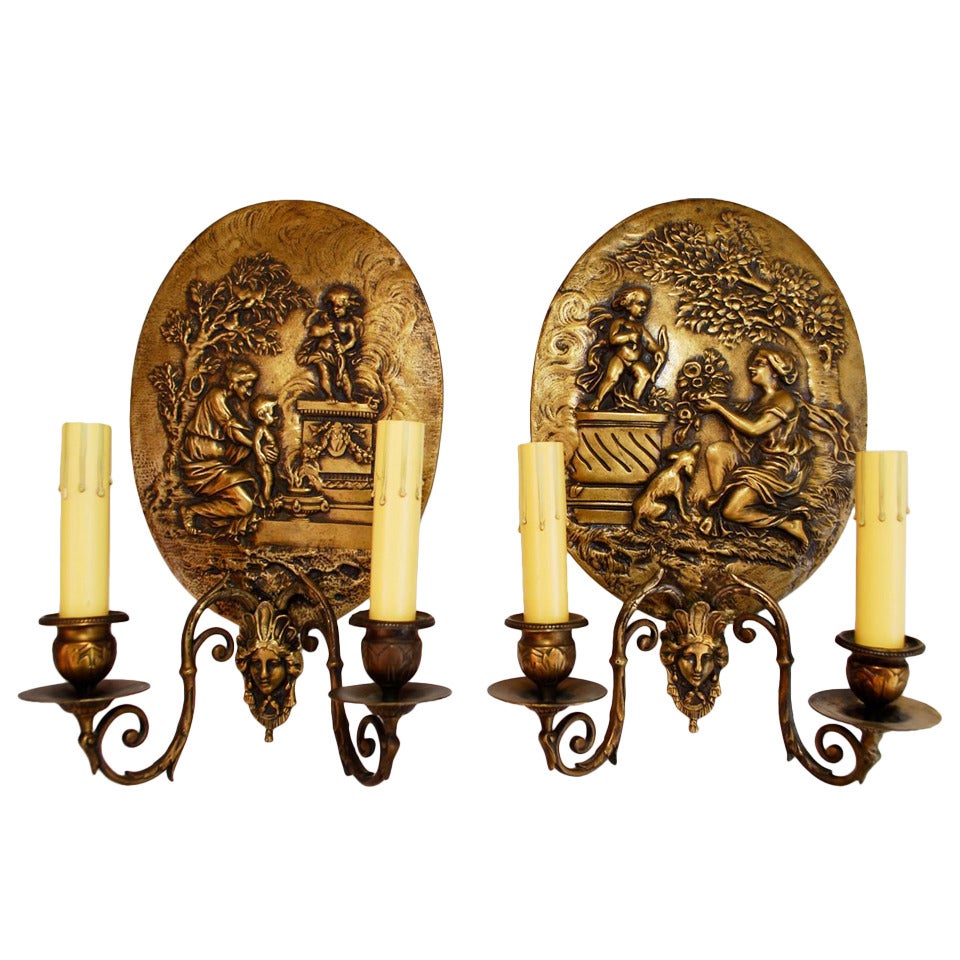Sconcese in bronzo francesi del XIX secolo in vendita