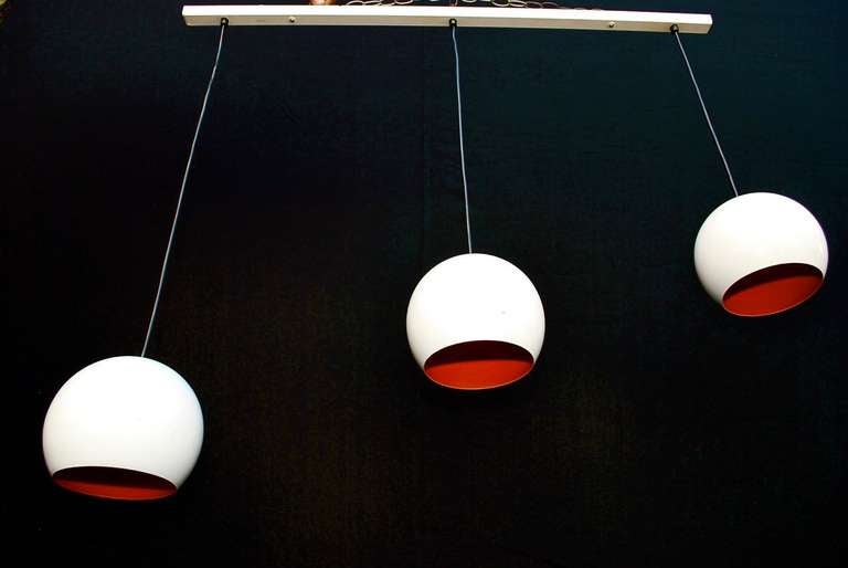 1970 three light perfect  for kitchen island or pool table