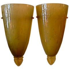 Antique pair of Murano sconces by RITORTO RIGADIN