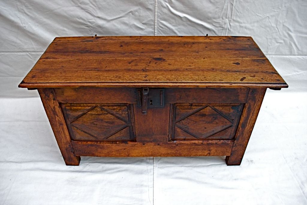 Antique  small French  trunk from alsace loraine