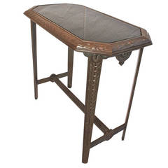 Beautiful and Heavy Cast Iron, Art Deco Side Table