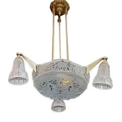 antique French Art Deco chandelier by Muller freres