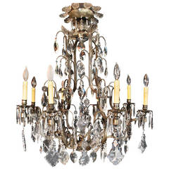 Very Large French, 1940 Crystal Chandelier 6
