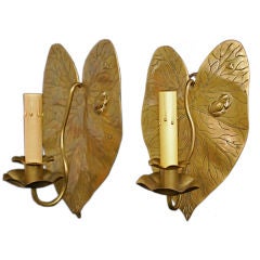 Rare pair of antiques Art nouveau sconces by LIBERTY CO