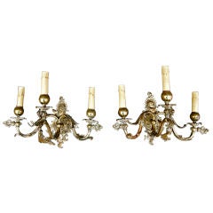 Antique pair of  French 19 th Century sconces