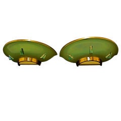 Antique pair of French Art deco sconces