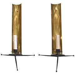 Antique Pair of Mid-Century Sconces by Tony Paul