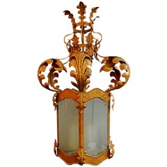 grande lanterna italiana in ferro battuto