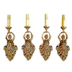 Antique set of four French ladys sconces ( two are sold ) 12