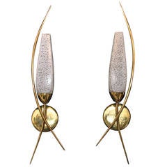 Pair of Large French Mid-Century Sconces