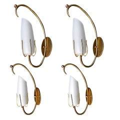 Antique set of four French 1950 sconces 5