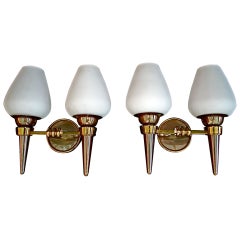 Antique Pair of French 1940 Sconces