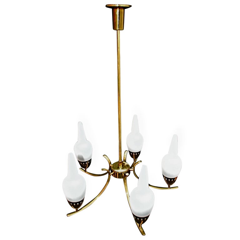 1950 Italian  chandelier by ARREDOLUCE For Sale