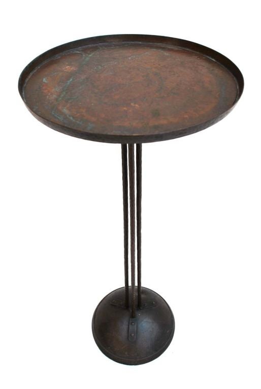 1915 art and craft/crafman  copper table by DIRK VAN ERP In Good Condition In Los Angeles, CA