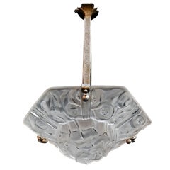 Antique French Art Deco Light by DEGUE