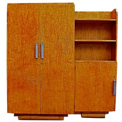 Antique Small French  Art Deco  armoire/bookcase