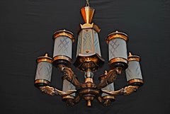 Antique French  Art Deco chandelier