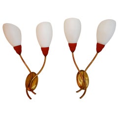 Antique Pair of Italian Sconces by Stilnovo 12