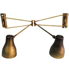 Antique Pair of French 1950 Rotating/Articulating Sconces