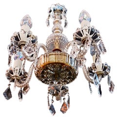 Small Vintage French Crystal Chandelier
