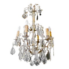 Antique 1920 French Crystal Chandelier