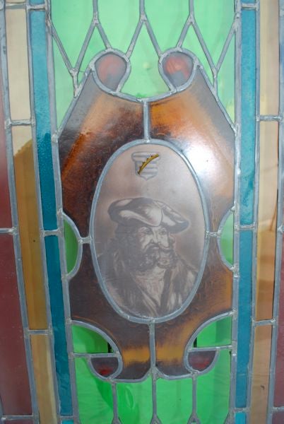 Large Pair of French 19th Century Stain Glass Window In Good Condition In Los Angeles, CA
