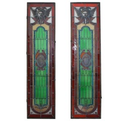 Large Pair of French 19th Century Stain Glass Window 3