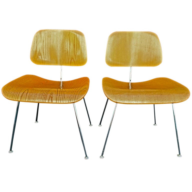 Pair Of DCM Chairs By Charles Eames For Herman Miller