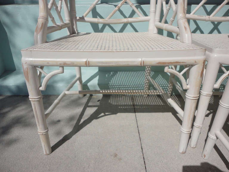20th Century Ten Faux Bamboo Chippendale Chairs