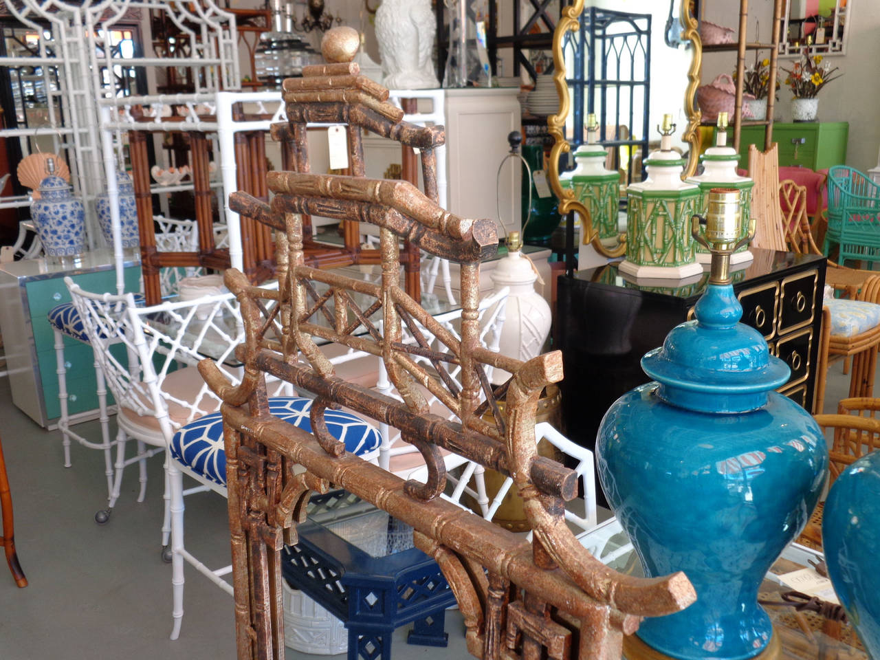 Italian Faux Bamboo Pagoda Mirror