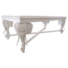 Carved Elephant Coffee Table