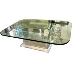 Jeffrey Bigelow Lucite Coffee Table Signed