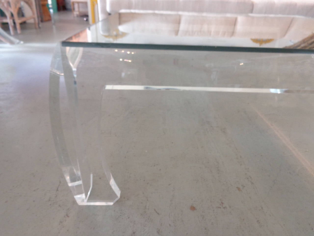 Mid-Century Modern Jeffrey Bigelow Lucite Coffee Table