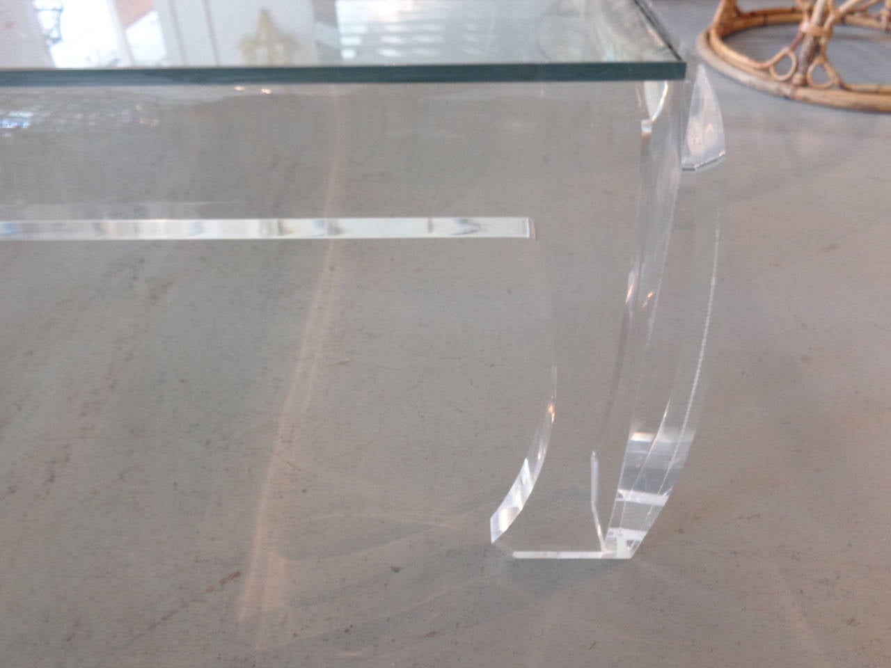 American Jeffrey Bigelow Lucite Coffee Table