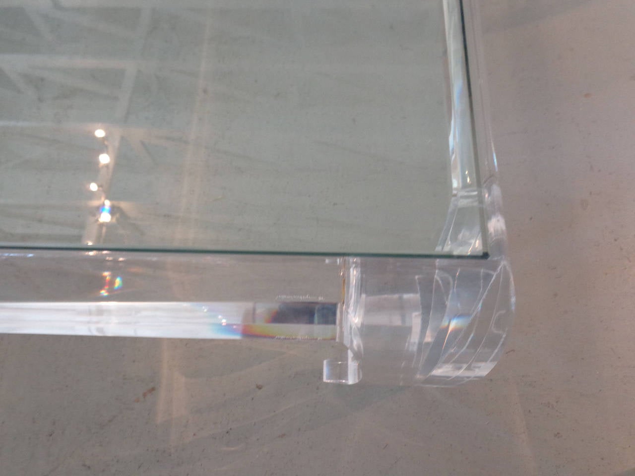 20th Century Jeffrey Bigelow Lucite Coffee Table