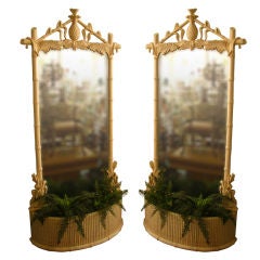 Pair of Palm Beach Regency Pineapple Mirrors