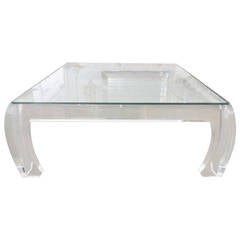 Jeffrey Bigelow Lucite Coffee Table