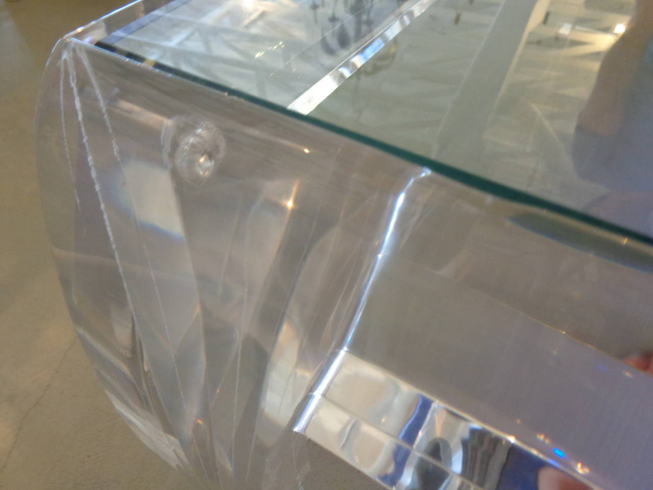Jeffrey Bigelow Lucite Coffee Table 4