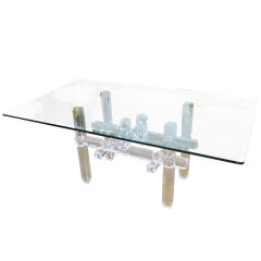 Lucite Cityscape Dining Table